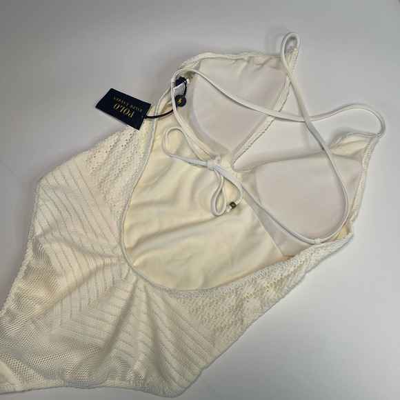 Polo Ralph Lauren Sahara Crochet Plunge X-Back Swim One-Piece Size S NWT - Picture 6 of 9